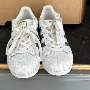 Adidas Kids White and Black Sneakers
